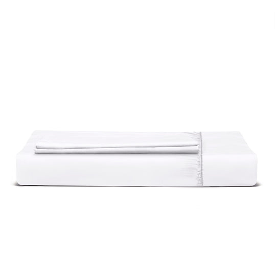 fitted sheet with pillowcases on it