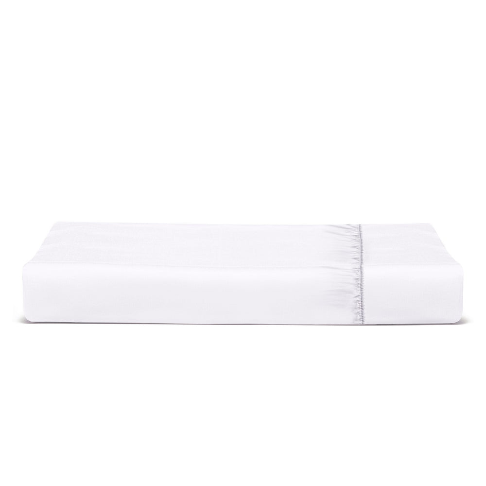 white fitted sheet