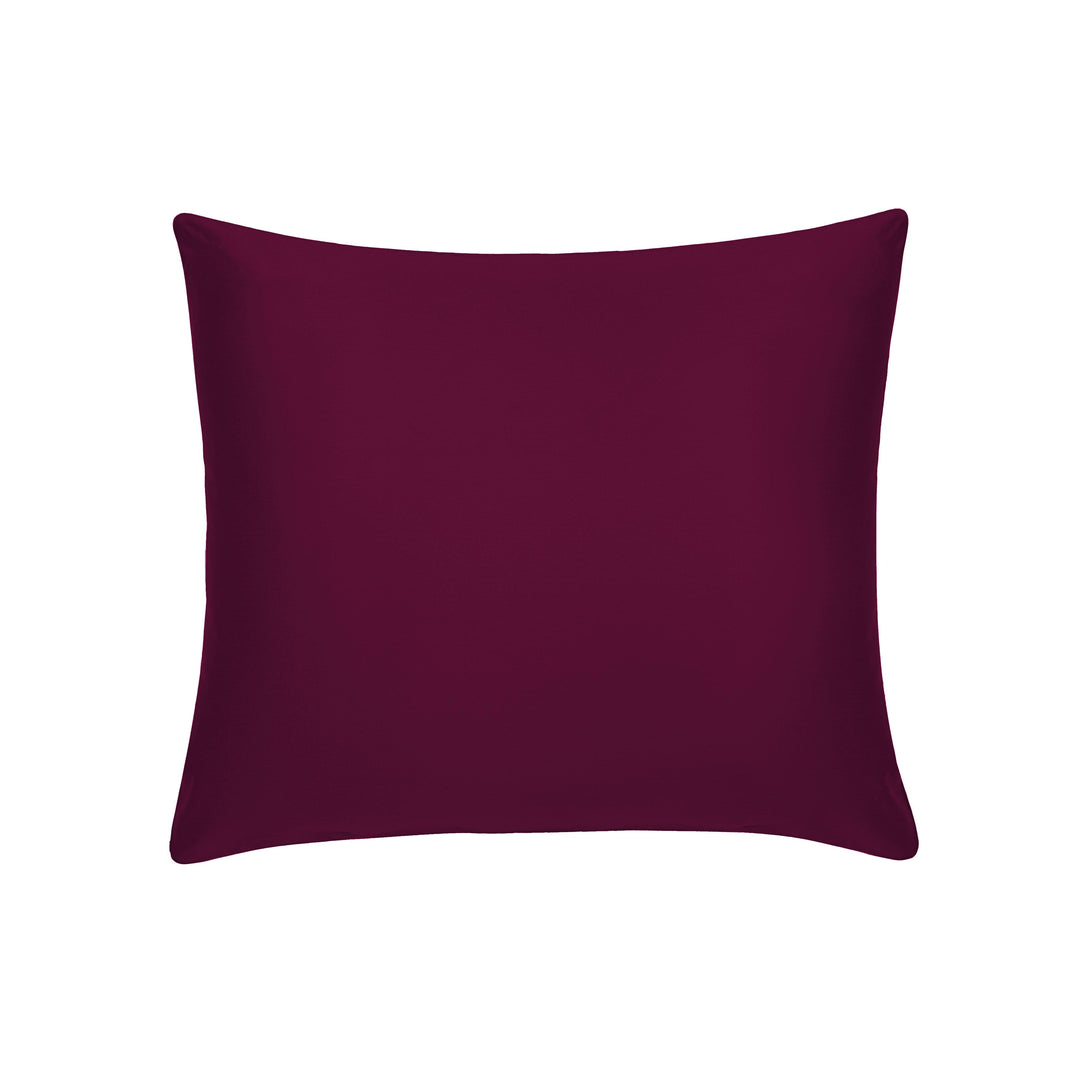 Plum-Coloured Giza Cotton Cushion Covers