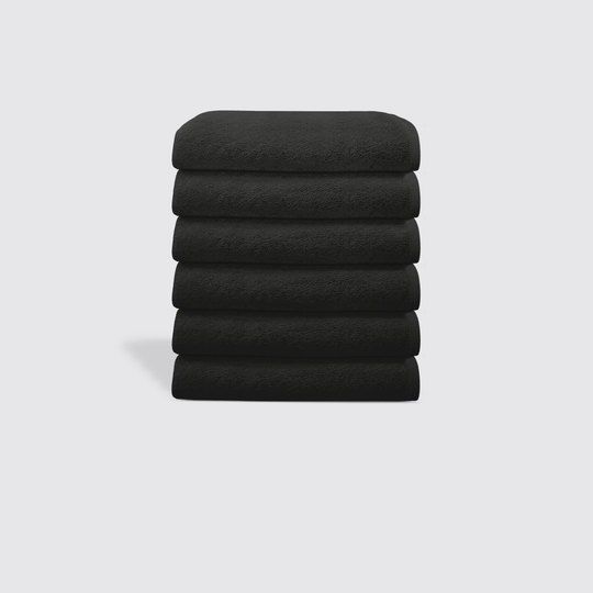 Black Hotel Suite Face Towel Bunch