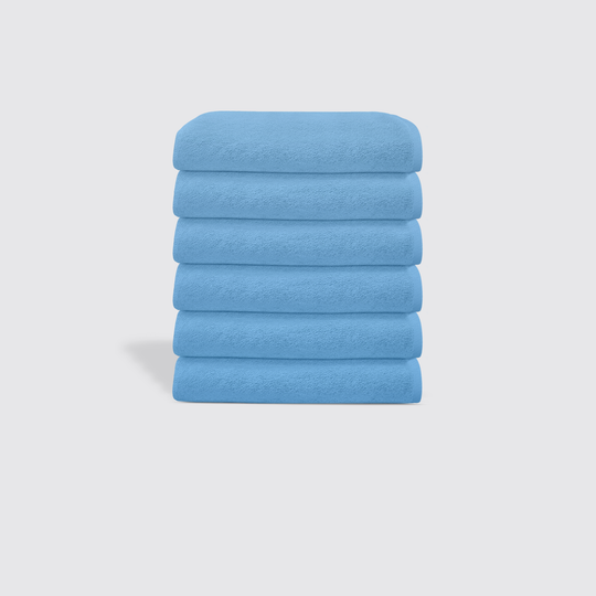 Light Blue Hotel Suite Face Towel Bunch