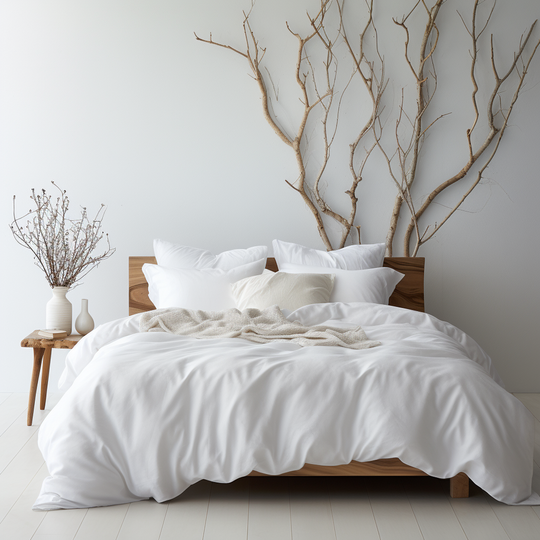 Solid White Bedding Set