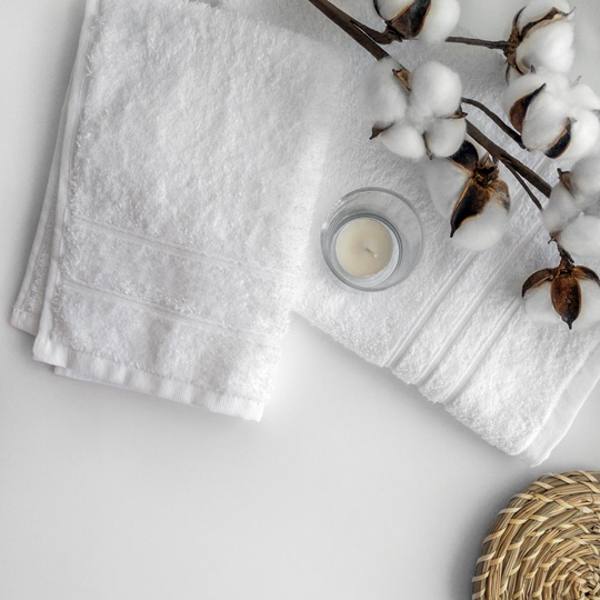 White Plux Classic Face Towel