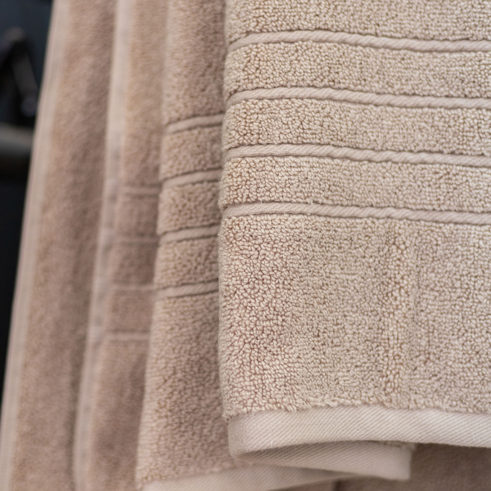 Beige Plux Classic Bath Sheet Duo
