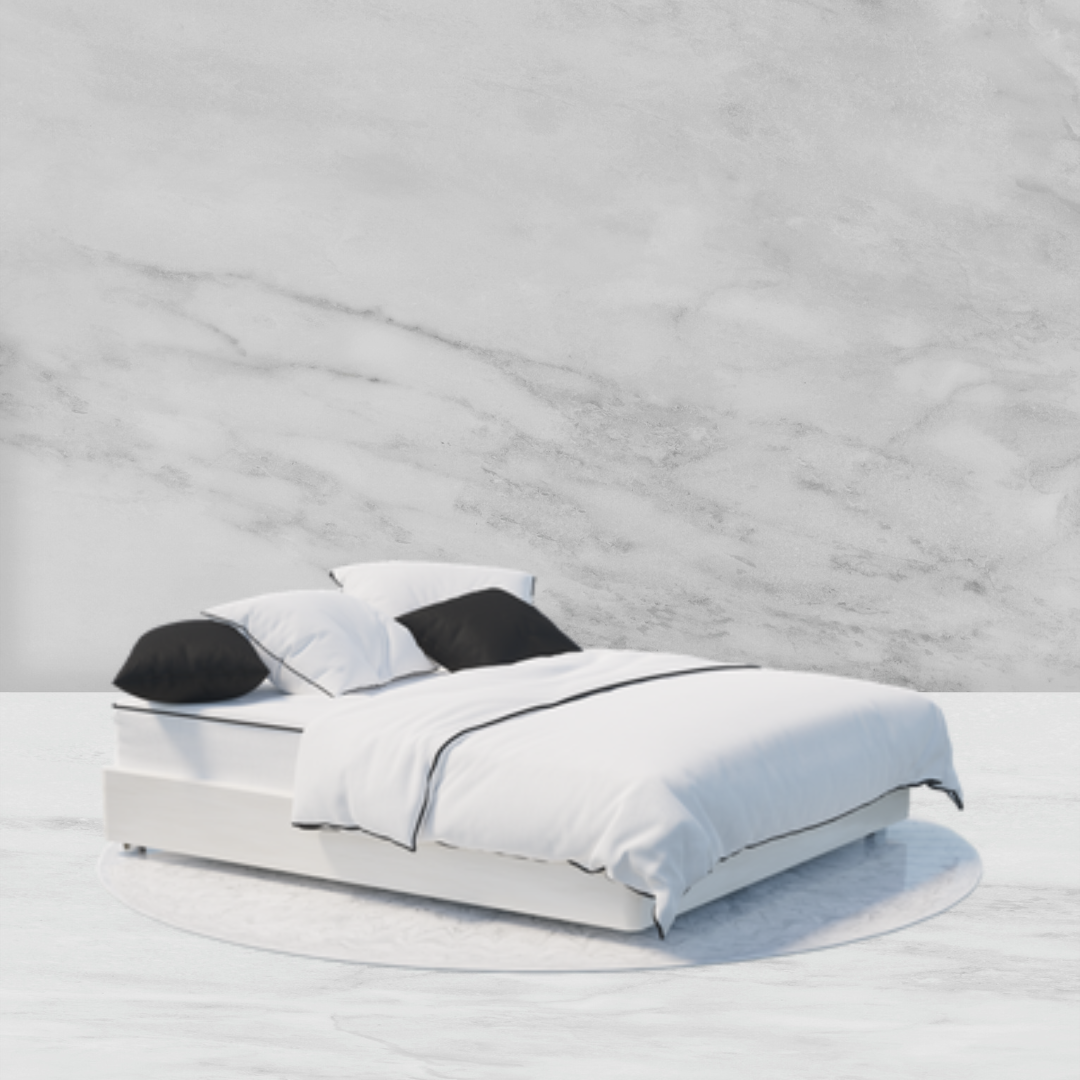 black embroidered border bedding set