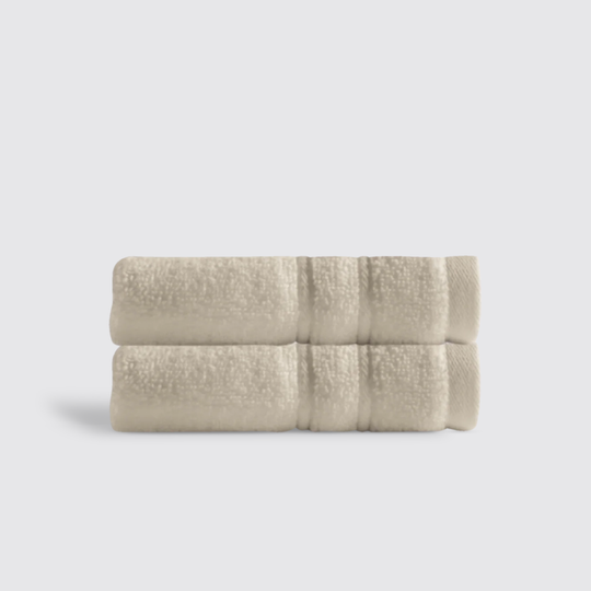 Beige Plux Classic Face Towel Pair