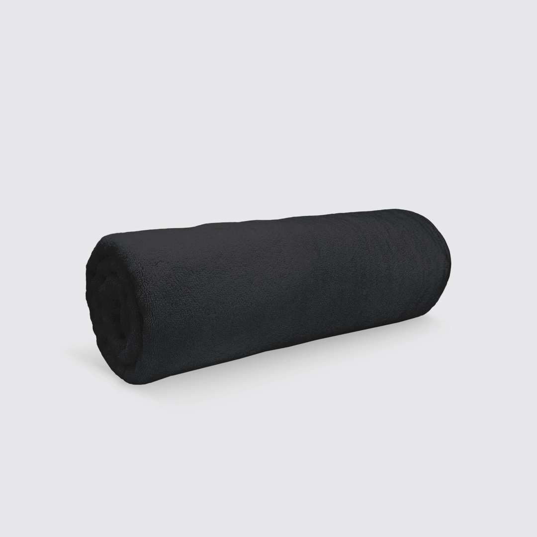 Black Folded Beach Towel