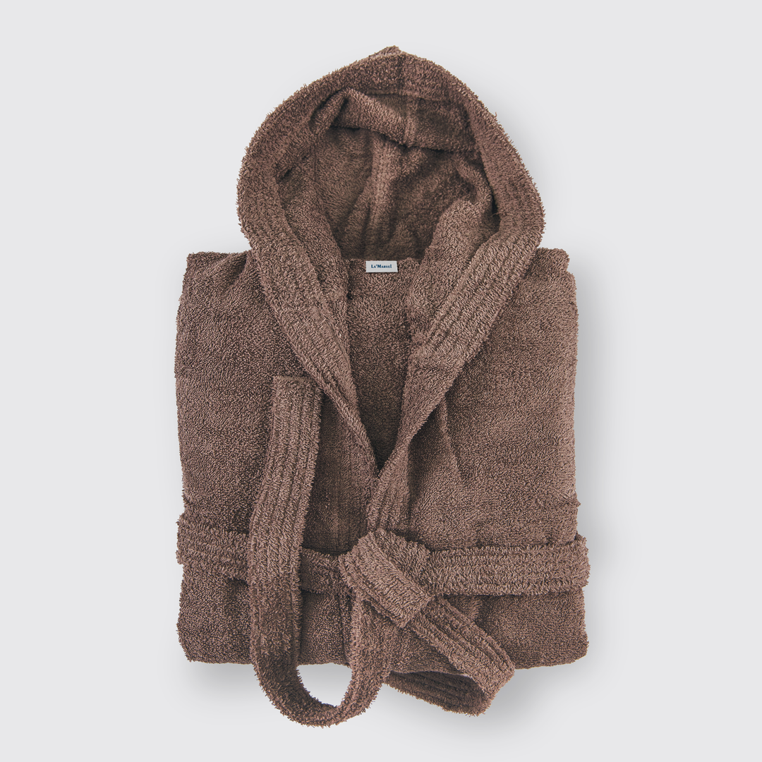 Chocolate Salonika Hooded Bathrobe