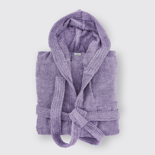 Lilac Salonika Hooded Bathrobe