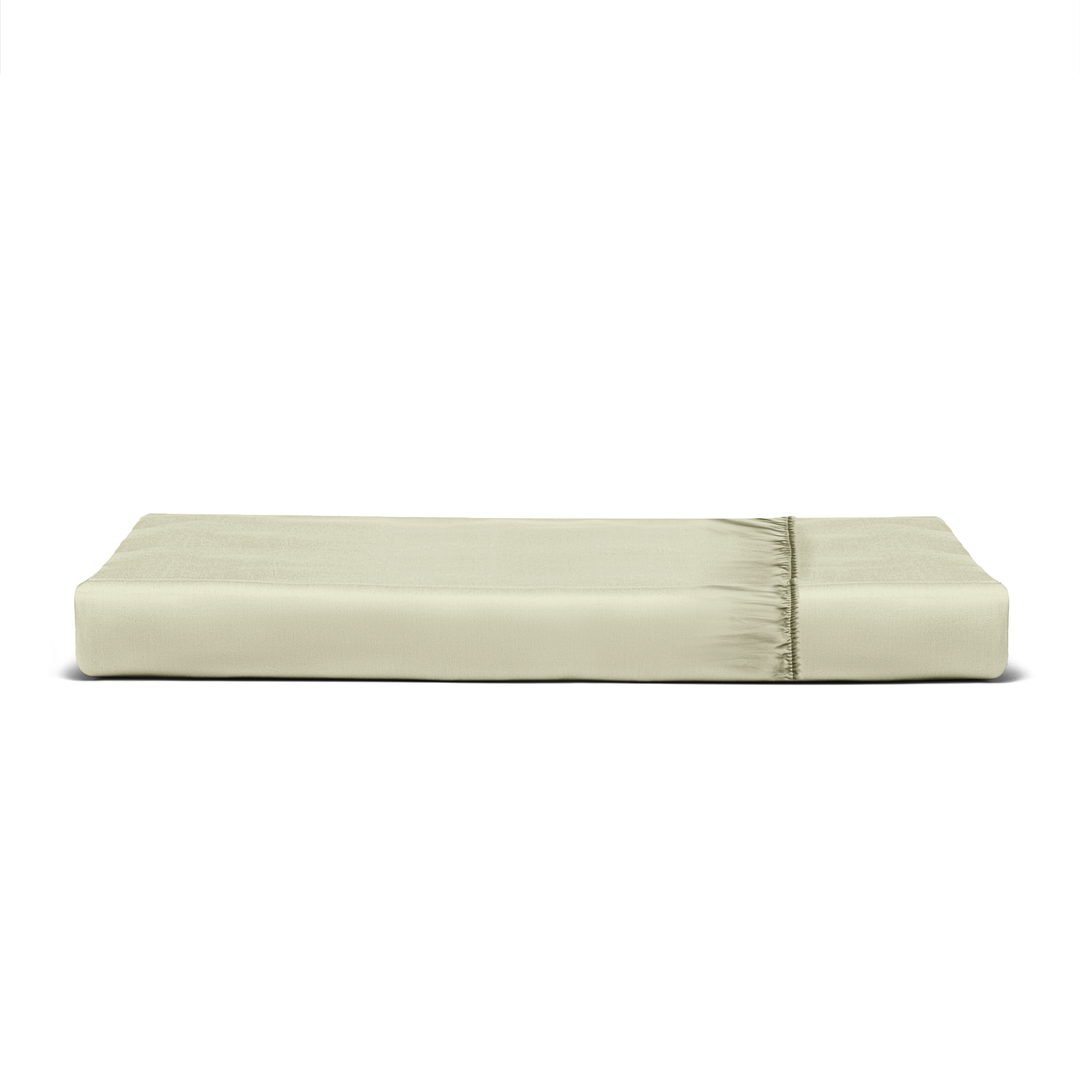 Solid Silver Green Fitted Sheet