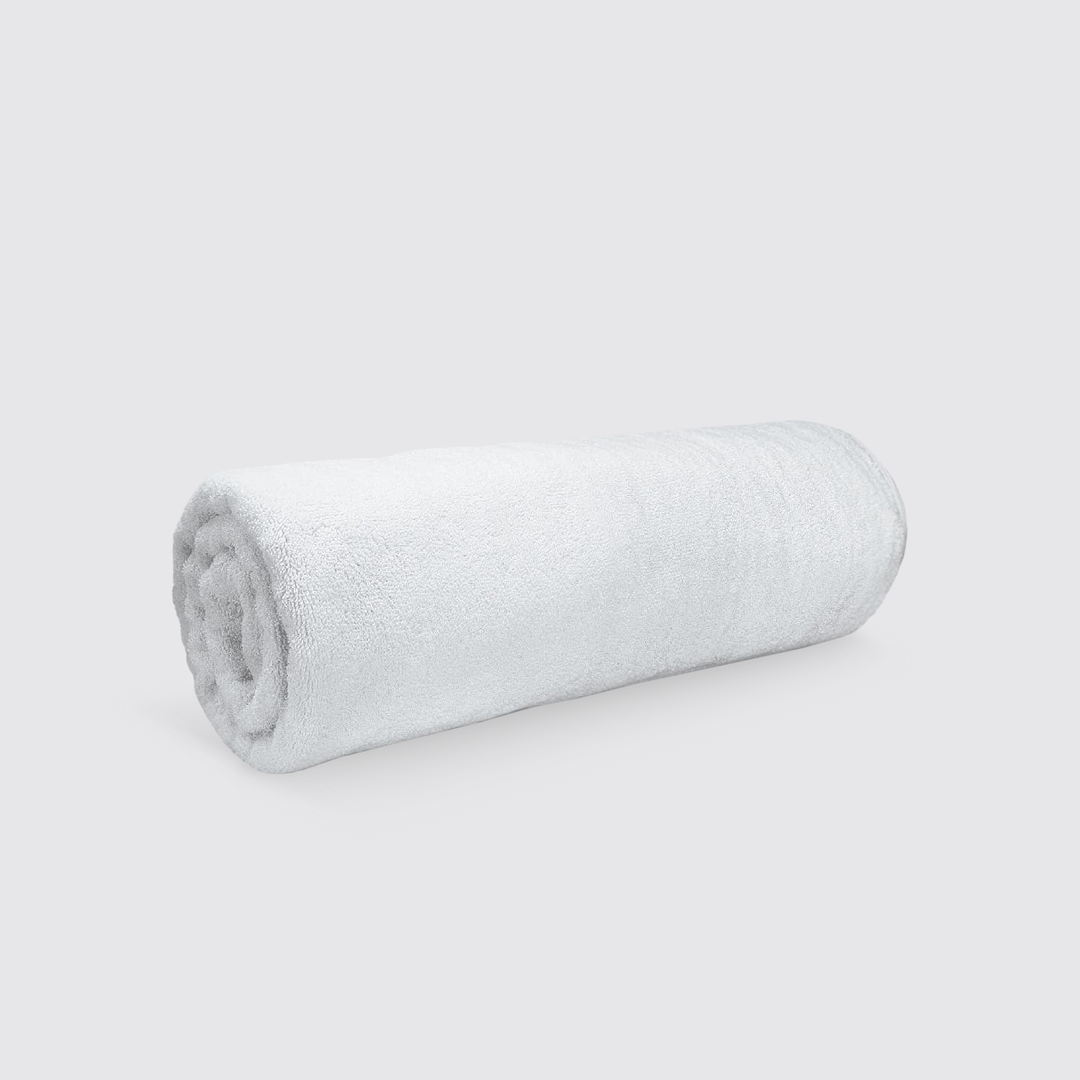 white beach towel