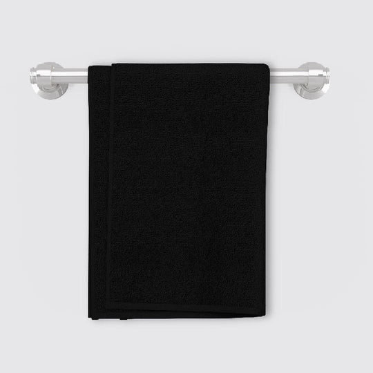 Black Beach Towel On Stand