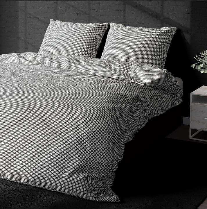 Gray Square Boxes Bedding Set