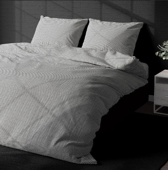 Gray Square Boxes Bedding Set