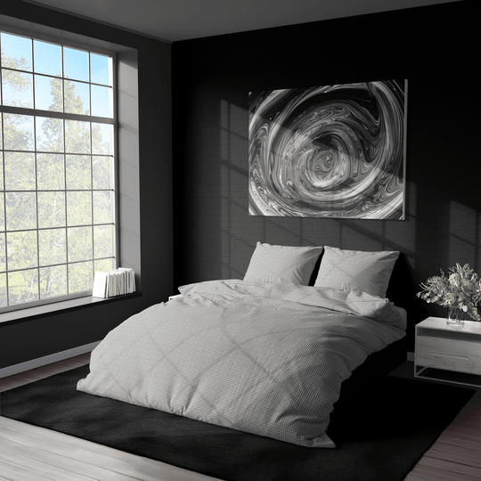 Solid Gray Square Boxes Bedding Set