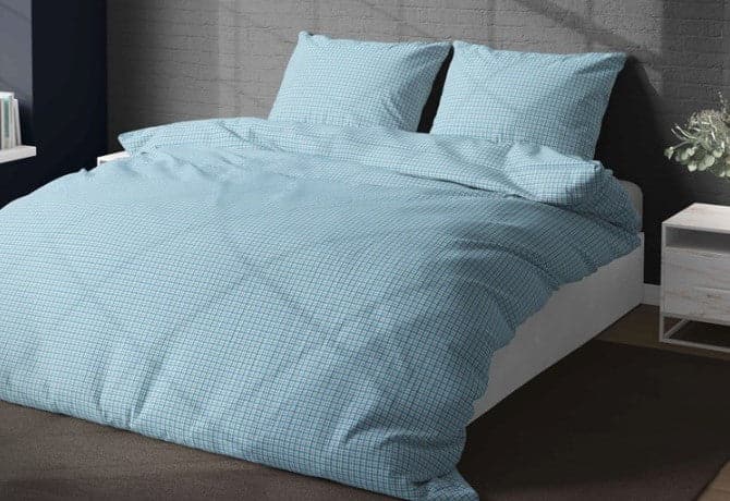 Blue Gingham Duvet Set with cushions