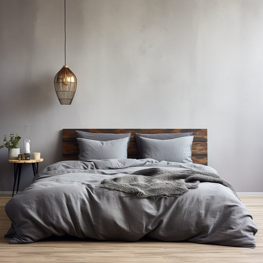 Solid grey bedding
