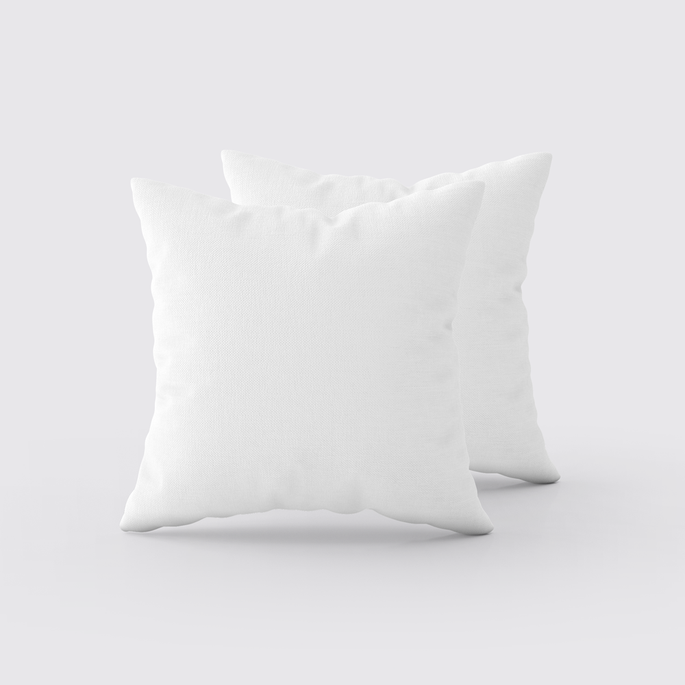 Solid White Cushion pair