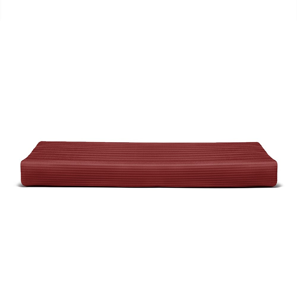 burgundy striped flat sheet