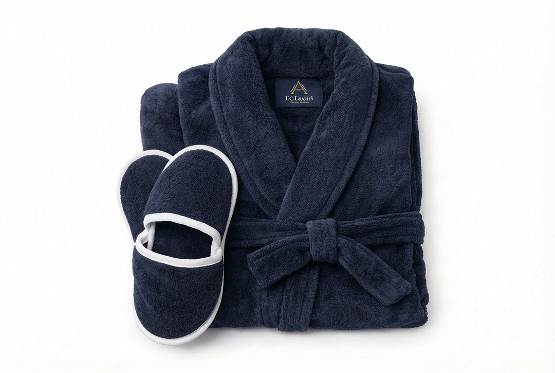 AMARA Bathrobe & Slippers Collection – Plush 400 GSM Comfort