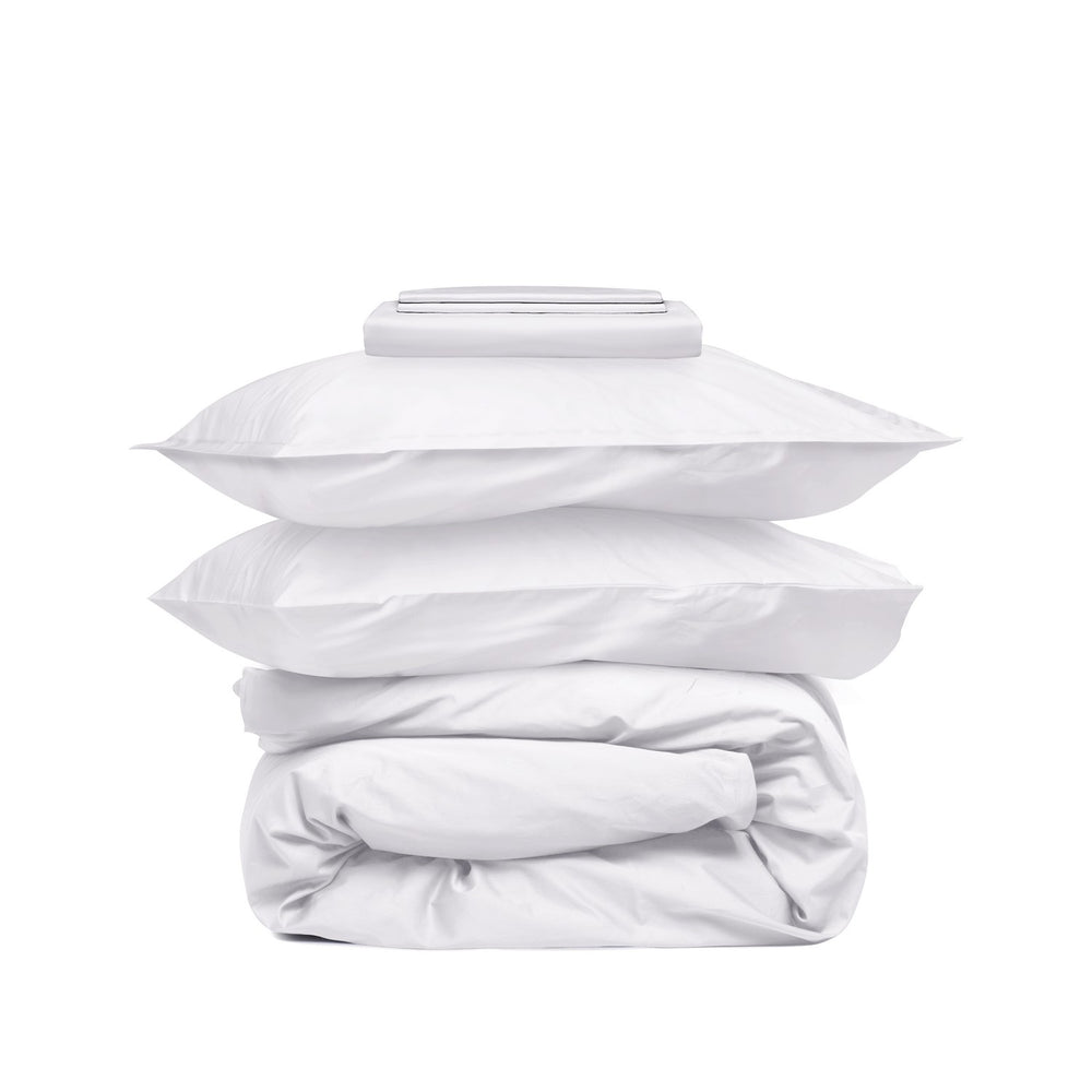 solid white bedding set 