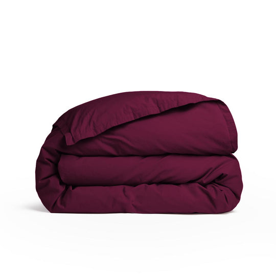 Plum-Coloured Giza Cotton Duvet Covers