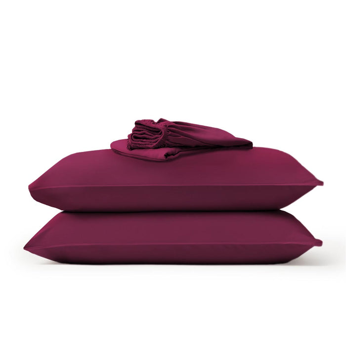 Plum-Coloured Giza Cotton Bedding Duo