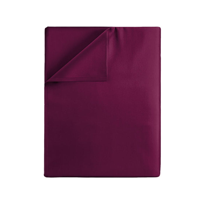 Plum-Coloured Giza Cotton Flat Bed Sheet