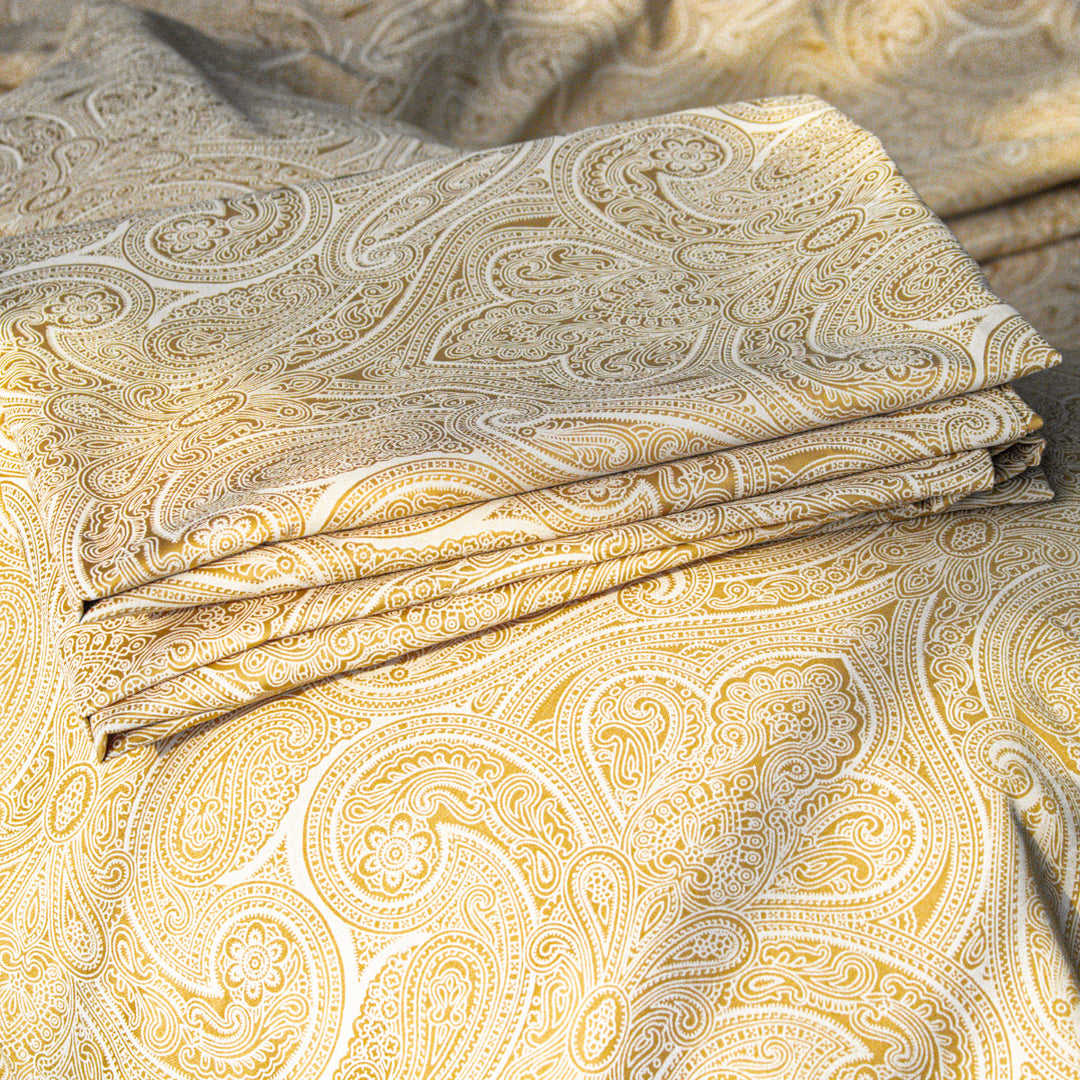 Gold Textured Flat Bedsheet