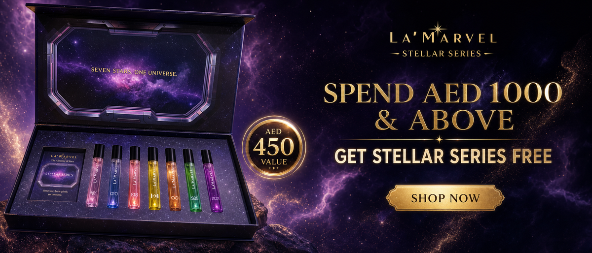 La'Marvel Stellar perfume campaign artwork