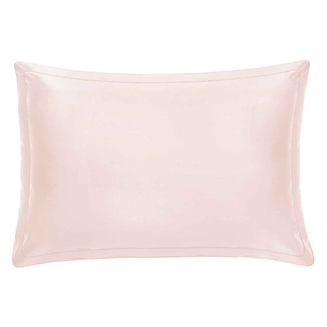Solid Pastel Pink Pillow with Shams