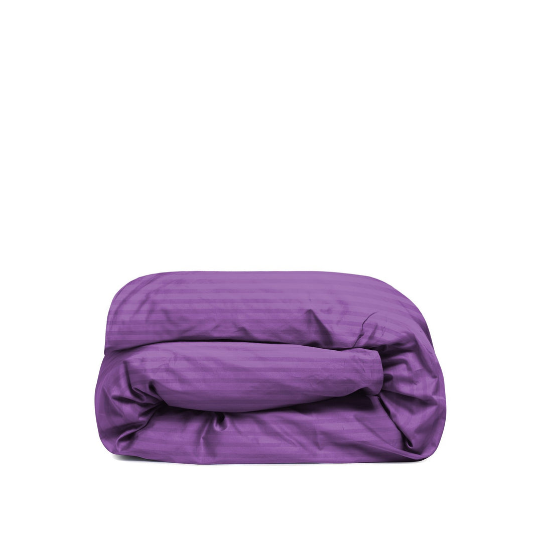 Purple Striped Duvet Cover