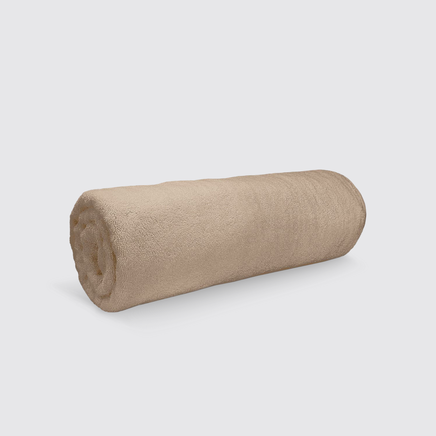 Beige Folded Beach Towel