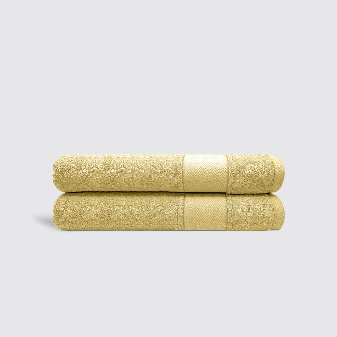 beige bath towel