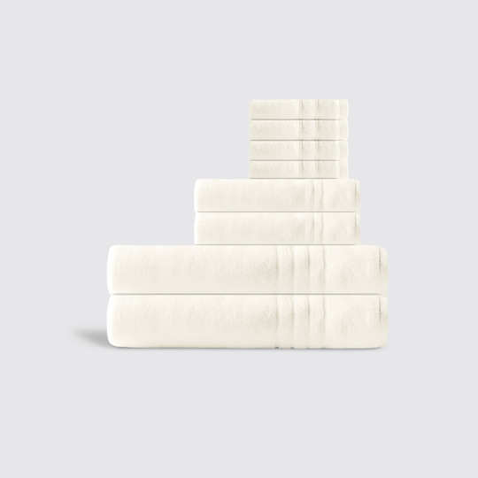 Cream Plux Classic Towel Combo