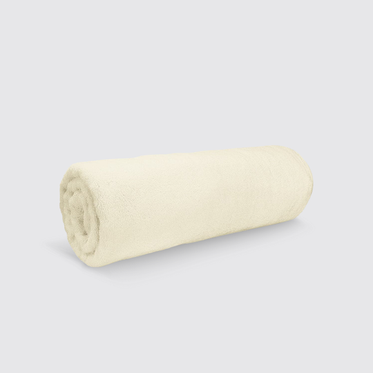 Folded Ivory Beach Towel