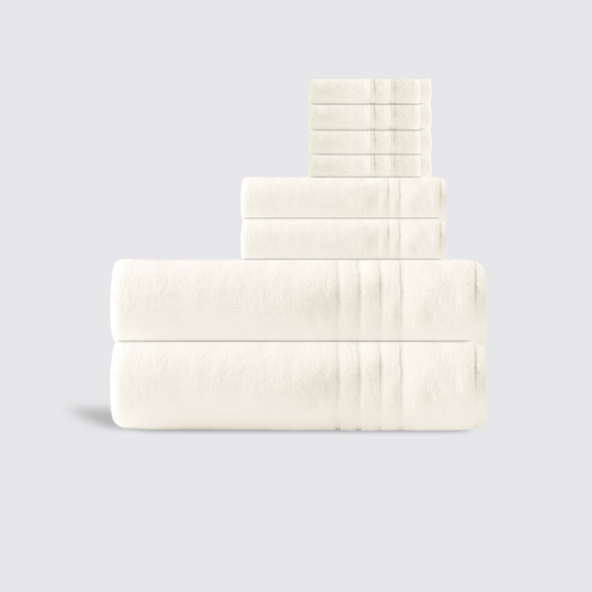 Cream Plux Classic Towel Combo