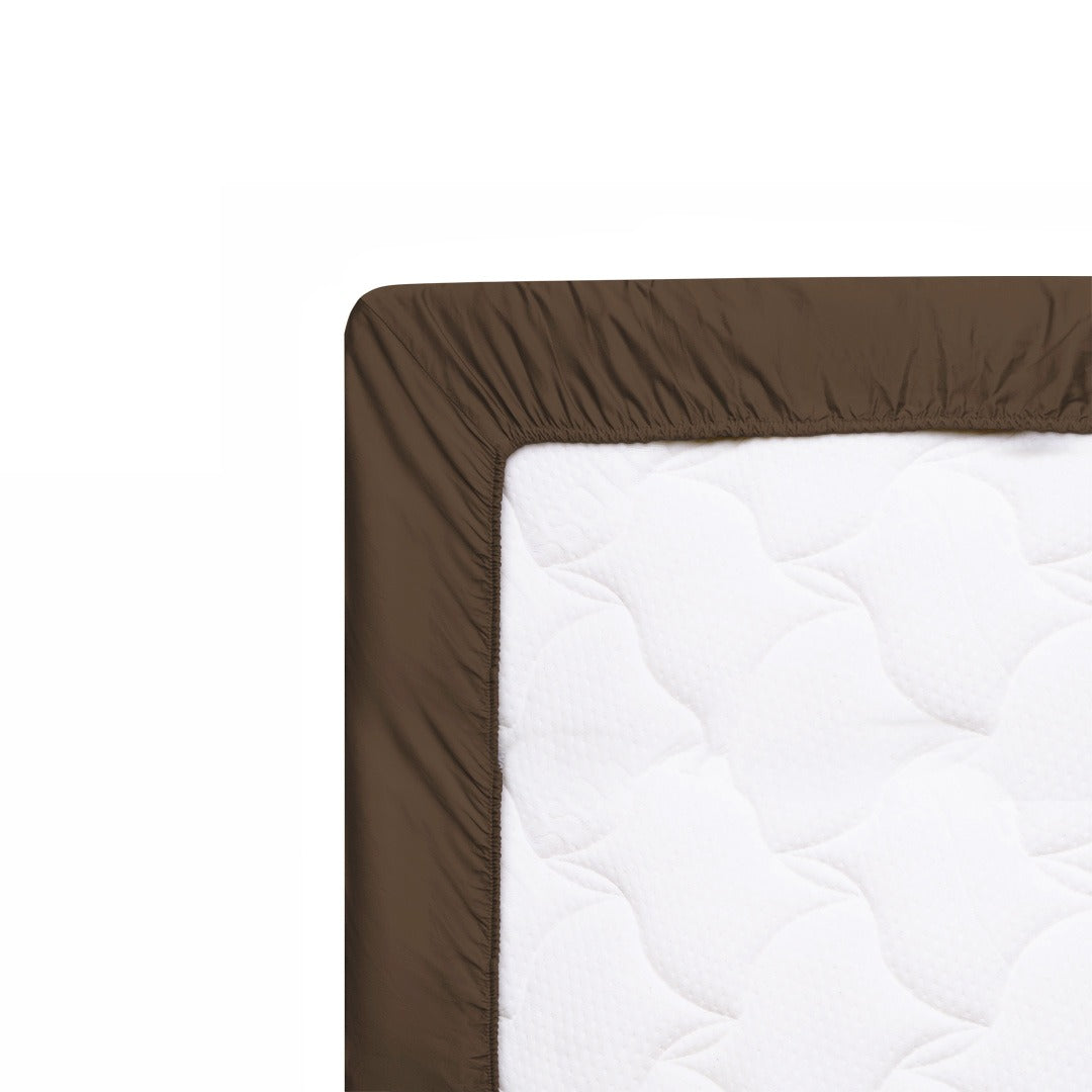 Dark Earth Giza Cotton Fitted Sheet