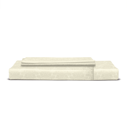 Ivory Textured Bed Sheets