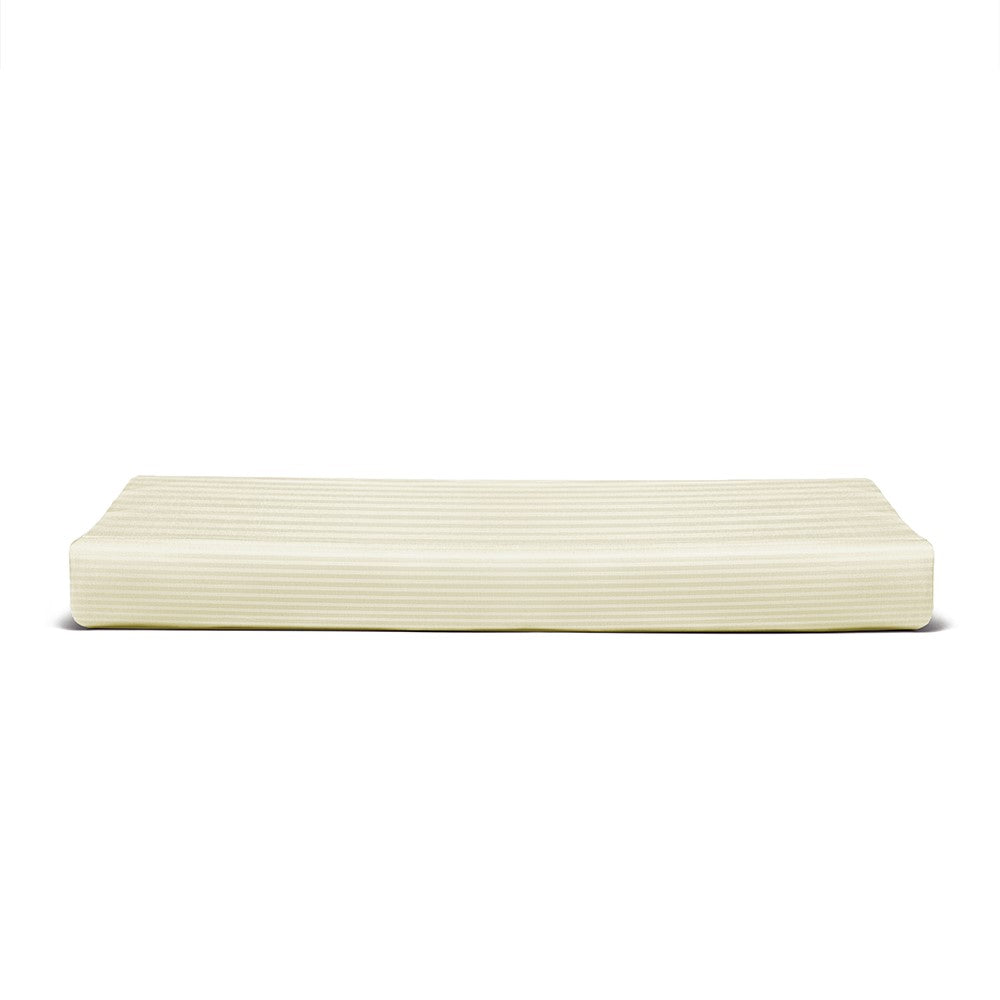 ivory striped flat sheet