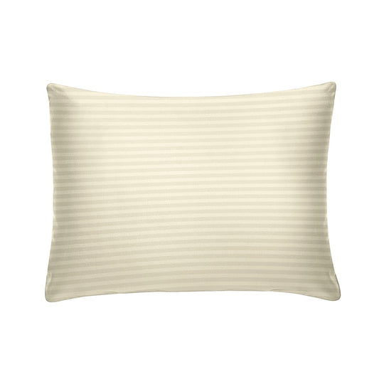 ivory striped small pillowcase 