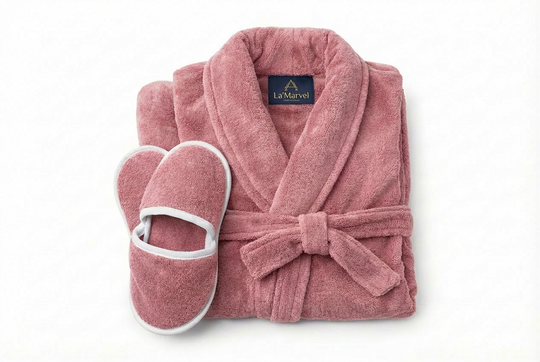 AMARA Bathrobe & Slippers Collection – Plush 400 GSM Comfort