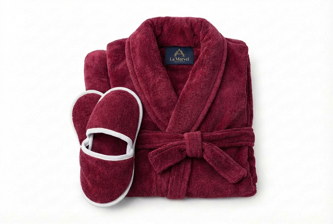 AMARA Bathrobe & Slippers Collection – Plush 400 GSM Comfort