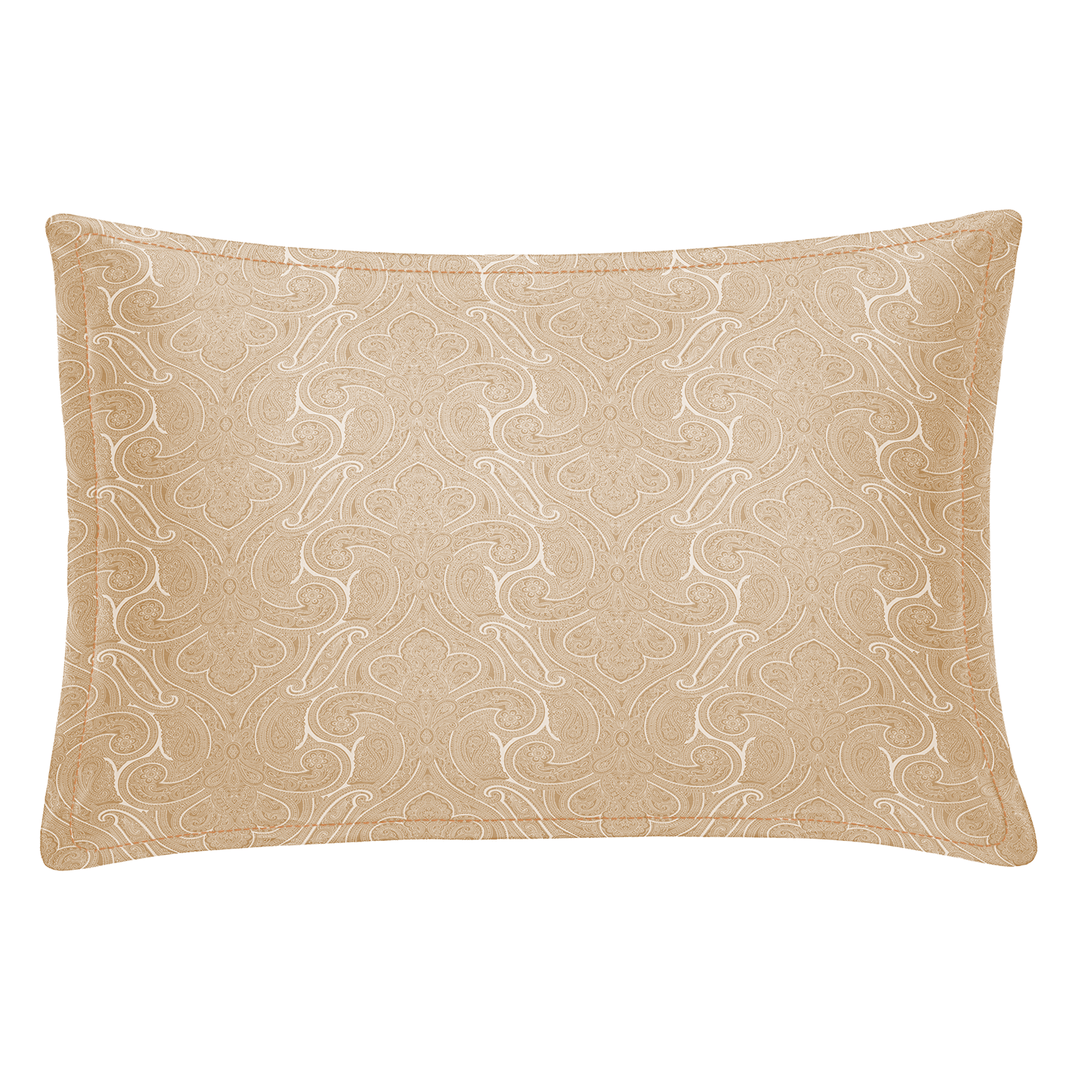 Gold Textured Pillow With Shams