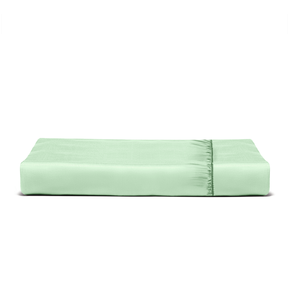 Solid Slit Green Fitted Sheet