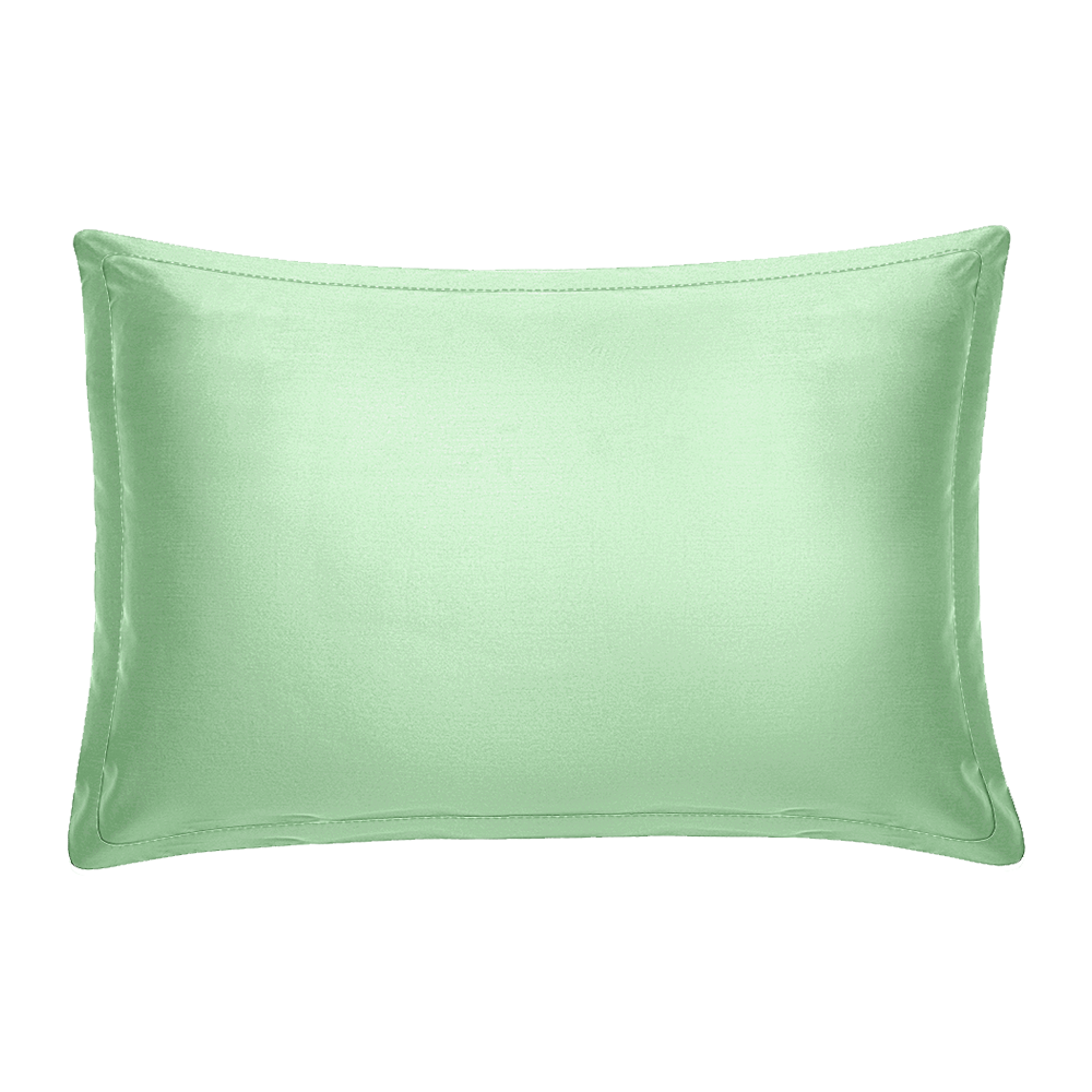 Solid Slit Green Pillow with Shams
