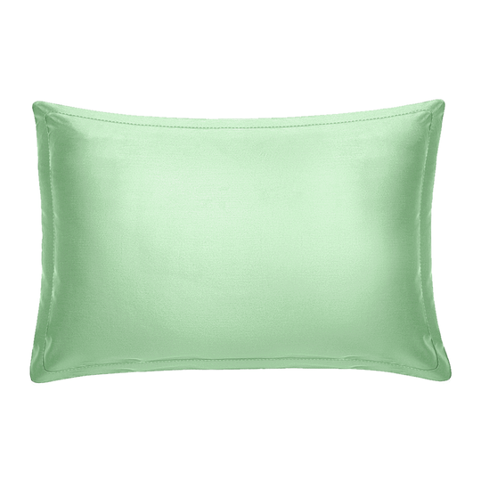 Solid Slit Green Pillow with Shams