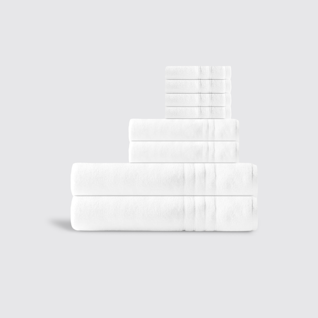 White Plux Classic Towel Combo