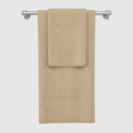 Beige Embroidered Towel Combo