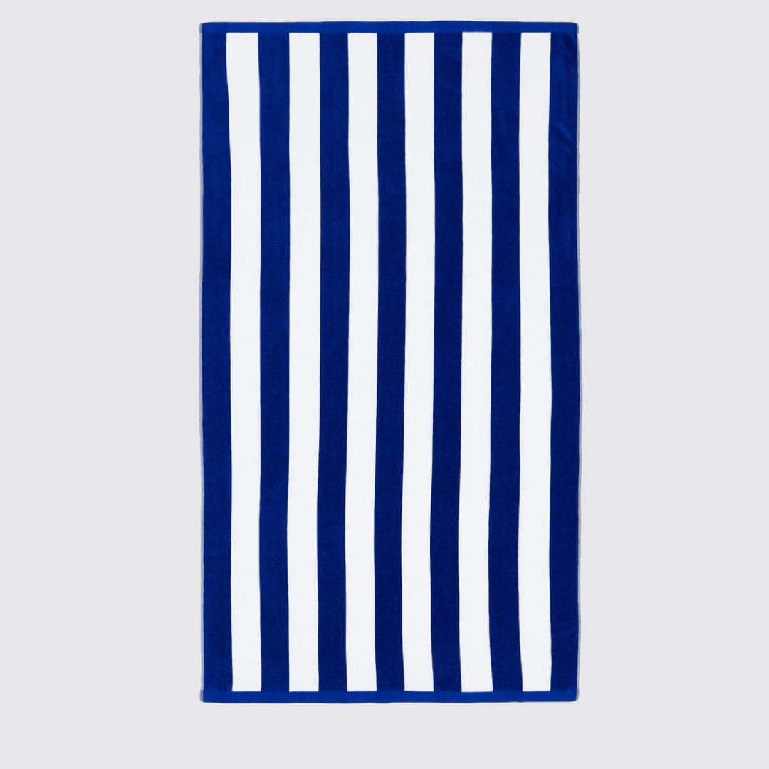 Blue Stripe Cabana Stripes Beach Towel Sheet